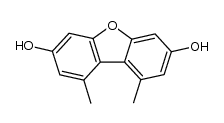 3,7-dihydroxy-1,9-dimethyldibenzofuran结构式