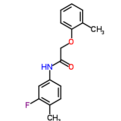 N-(3-Fluoro-4-methylphenyl)-2-(2-methylphenoxy)acetamide结构式