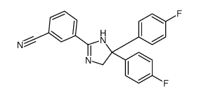 3-[5,5-bis(4-fluorophenyl)-1,4-dihydroimidazol-2-yl]benzonitrile结构式