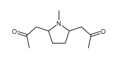 2,5-Diacetonyl-N-methylpyrrolidine结构式