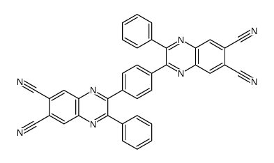 2-[4-(6,7-dicyano-3-phenylquinoxalin-2-yl)phenyl]-3-phenylquinoxaline-6,7-dicarbonitrile结构式