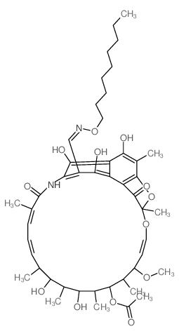 Rifamycin, 3-(((nonyloxy)imino)methyl)- (9CI)结构式