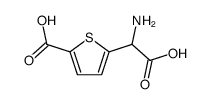 5-[amino(carboxy)methyl]thiophene-2-carboxylic acid结构式