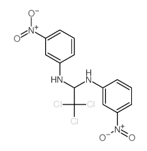 2,2,2-trichloro-N,N-bis(3-nitrophenyl)ethane-1,1-diamine结构式