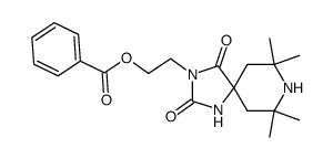 3-(2-benzoyloxy-ethyl)-7,7,9,9-tetramethyl-1,3,8-triaza-spiro[4.5]decane-2,4-dione结构式