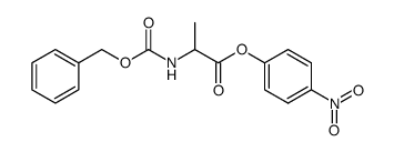 p-nitrophenyl ester of N-(benzyloxycarbonyl)-D,L-2-aminopropionic acid Structure