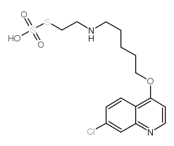 7-chloro-4-[5-(2-sulfosulfanylethylamino)pentoxy]quinoline结构式
