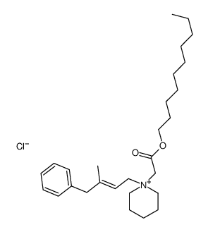 decyl 2-[1-[(E)-3-methyl-4-phenylbut-2-enyl]piperidin-1-ium-1-yl]acetate,chloride Structure