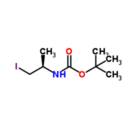 2-Methyl-2-propanyl [(2R)-1-iodo-2-propanyl]carbamate结构式