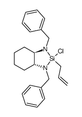 (3aR,7aR)-2-allyl-1,3-dibenzyl-2-chlorooctahydro-1H-benzo[d][1,3,2]diazasilole Structure