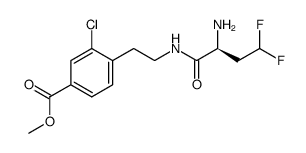 4-(2-{[(2S)-2-amino-4,4-difluorobutanoyl]amino}ethyl)-3-chlorobenzoate Structure