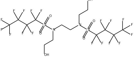 1-Butanesulfonamide, N,N'-1,2-ethanediylbis[1,1,2,2,3,3,4,4,4-nonafluoro-N-(2-hydroxyethyl)- Structure