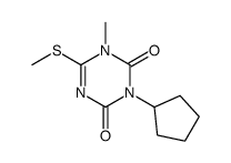 3-cyclopentyl-1-methyl-6-methylsulfanyl-1,3,5-triazine-2,4-dione Structure