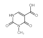 5-Pyrimidinecarboxylicacid, 1,2,3,6-tetrahydro-1-methyl-2,6-dioxo- Structure