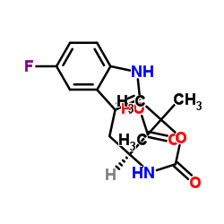 L-N-BOC-5-氟色氨酸结构式