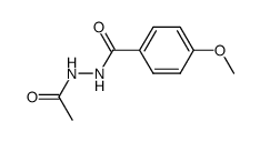 4-methoxy-benzoic acid N'-acetyl-hydrazide结构式