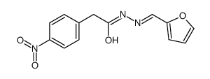 N-(furan-2-ylmethylideneamino)-2-(4-nitrophenyl)acetamide结构式