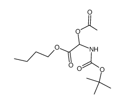 N-t-butoxycarbonyl-2-acetoxyglycine n-butyl ester Structure