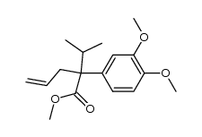 2-(3,4-Dimethoxyphenyl)-2-isopropyl-methylpent-4-enonat Structure