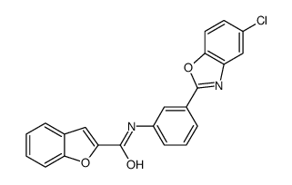 N-[3-(5-chloro-1,3-benzoxazol-2-yl)phenyl]-1-benzofuran-2-carboxamide Structure