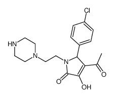 3-acetyl-2-(4-chlorophenyl)-4-hydroxy-1-(2-piperazin-1-ylethyl)-2H-pyrrol-5-one结构式