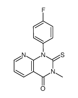 1-(4-fluoro-phenyl)-3-methyl-2-thioxo-2,3-dihydro-1H-pyrido[2,3-d]pyrimidin-4-one结构式