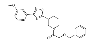 1-[3-[3-(3-methoxyphenyl)-1,2,4-oxadiazol-5-yl]piperidin-1-yl]-2-phenylmethoxyethanone Structure