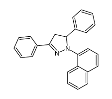2-naphthalen-1-yl-3,5-diphenyl-3,4-dihydropyrazole结构式