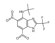 tert-butyl-(5,7-dinitro-2-trifluoromethyl-1(3)H-benzoimidazol-4-yl)-amine Structure