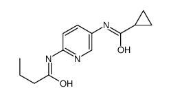 Cyclopropanecarboxamide, N-[6-[(1-oxobutyl)amino]-3-pyridinyl]- (9CI) Structure