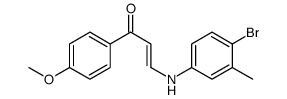 (E)-3-(4-bromo-3-methylanilino)-1-(4-methoxyphenyl)prop-2-en-1-one结构式