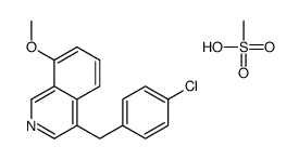 4-[(4-chlorophenyl)methyl]-8-methoxyisoquinolin-2-ium,methanesulfonate Structure