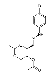 Acetic acid (4S,5R)-4-[(4-bromo-phenyl)-hydrazonomethyl]-2-methyl-[1,3]dioxan-5-yl ester Structure