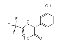 (R)-2-(3-hydroxyphenyl)-2-(2,2,2-trifluoroacetamido)acetic acid结构式