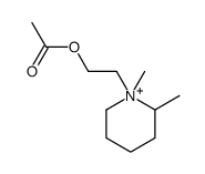 2-(1,2-dimethylpiperidin-1-ium-1-yl)ethyl acetate Structure