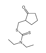 (2-oxocyclopentyl)methyl N,N-diethylcarbamodithioate结构式