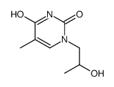 1-(2-hydroxypropyl)-5-methylpyrimidine-2,4-dione结构式