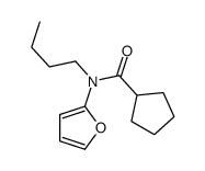 N-butyl-N-(furan-2-yl)cyclopentanecarboxamide结构式