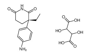 (S)-Aminoglutethimide tartrate structure