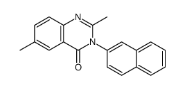 2,6-dimethyl-3-naphthalen-2-ylquinazolin-4-one结构式