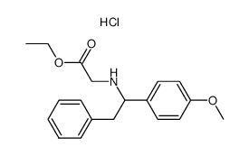 [1-(4-Methoxy-phenyl)-2-phenyl-ethylamino]-acetic acid ethyl ester; hydrochloride Structure