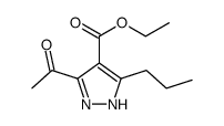 ethyl 3-acetyl-5-propyl-1H-pyrazole-4-carboxylate Structure