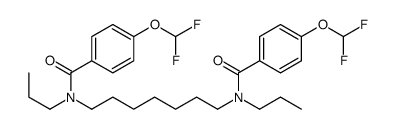 4-(difluoromethoxy)-N-[7-[[4-(difluoromethoxy)benzoyl]-propylamino]heptyl]-N-propylbenzamide结构式