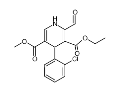 methyl 4-(2-chlorophenyl)-5-ethoxycarbonyl-6-formyl-1,4-dihydropyridine-3-carboxylate结构式