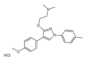 2-[4-(4-methoxyphenyl)-1-(4-methylphenyl)pyrazol-3-yl]oxy-N,N-dimethylethanamine,hydrochloride Structure