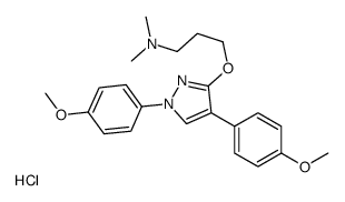 3-[1,4-bis(4-methoxyphenyl)pyrazol-3-yl]oxy-N,N-dimethylpropan-1-amine,hydrochloride结构式
