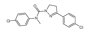 N,5-bis(4-chlorophenyl)-N-methyl-3,4-dihydropyrazole-2-carboxamide Structure