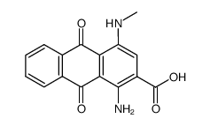 1-Amino-4-methylamino-9,10-dioxo-9,10-dihydro-anthracene-2-carboxylic acid结构式