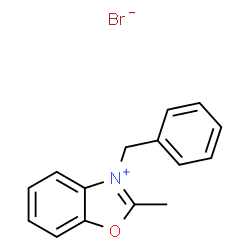 Benzoxazolium,2-methyl-3-(phenylmethyl)-,bromide Structure