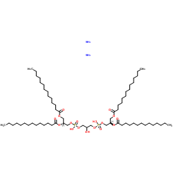 1',3'-bis[1,2-diMyristoyl-sn-glycero-3-phospho]-sn-glycerol (amMonium salt) Structure